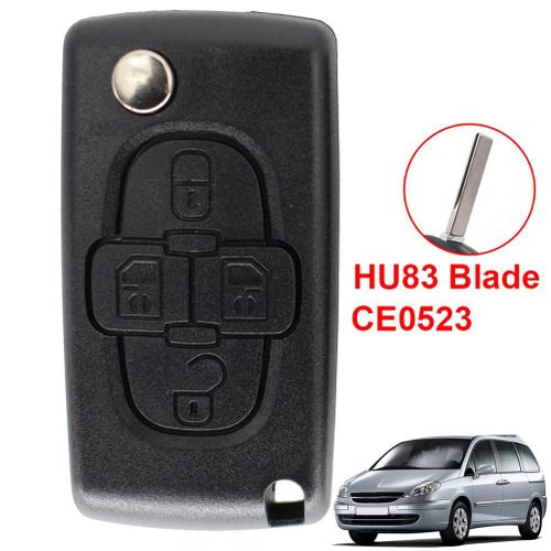 Coque De Protection Pour Clé De Voiture Sans Clé, Pour Peugeot 807 1007 Citroen C8, 4 Boutons