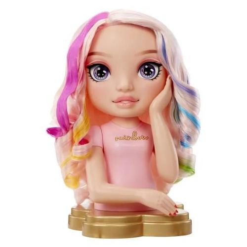 Rainbow High - Tête À Coiffer Bella - 33cm - Colorer Ongles Et Cheveux - Utilise Les Produits Pour Toi - Dès 4 Ans