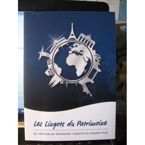 Classeur Dépliant "Les Lingots Du Patrimoine - De Véritables Monnaies Lingots En Argent Pur"