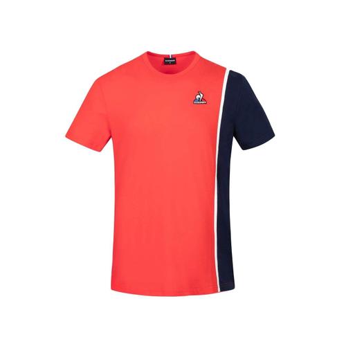 T Shirt Le Coq Sportif Essential Bicolor Homme Rouge