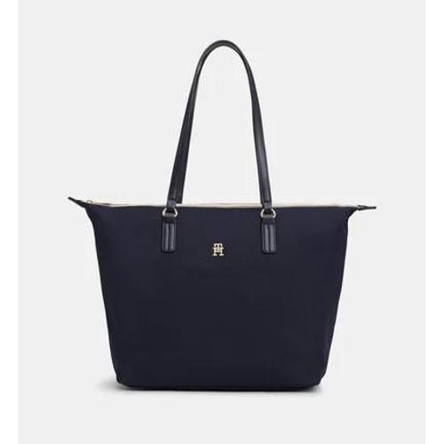 Tommy Hilfiger - Sac cabas en toile monogramme - Bleu