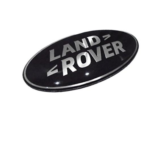 Emblème Pour Calandre Avant Land Rover Noir/Argenté Dimensions : 86 X 43 Mm