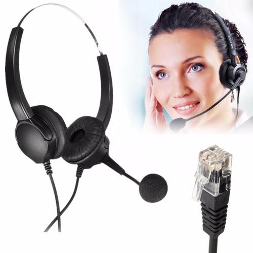 Centre d'appel mains libres casque Binaural casque téléphonique filaire casque avec suppression du bruit micro pour le bureau