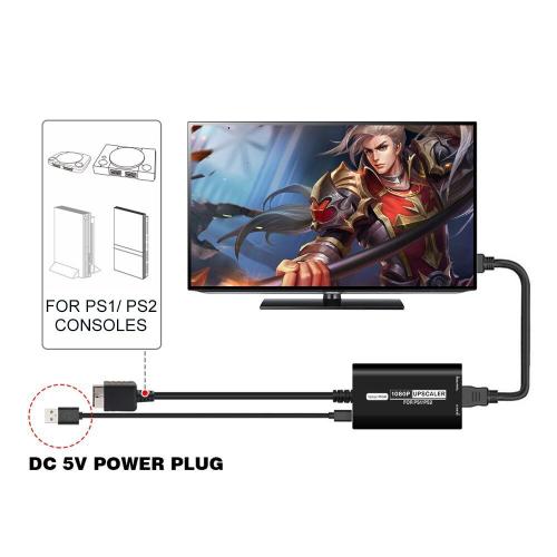 Adaptateur Hdtv 1080p Adaptateur convertisseur compatible HDMI pour Ps1 Ps2  Consoles de jeux