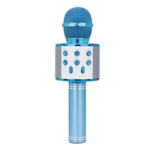 Téléphone Mobile Palm Karaoke Ktv Microphone À Condensateur Sans Fil En Direct Karaoke-Bleu