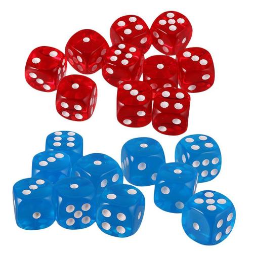 20pcs Jeux De Dés Polyédrique Multi-Faces D6 En Acrylique Opaque Pour Trpg Mtg Jeu De Rôle Jouer Jeux De Table Magideal