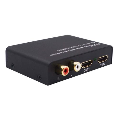 1x2 Hdmi Répartiteur Hdmi Splitter Diviseur Avec Extraction Distributeur