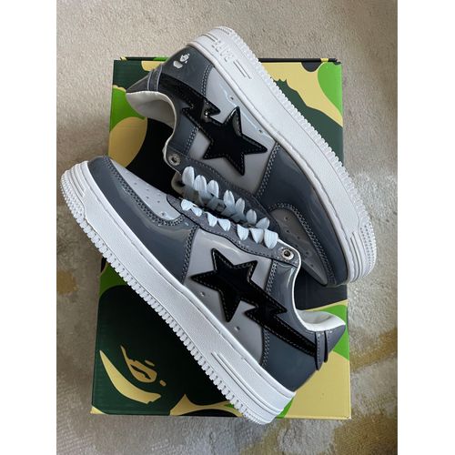 Baskets Basses A Bathing Ape Bape Sta Low Enlarged M2 Gris Et Noir  - 37