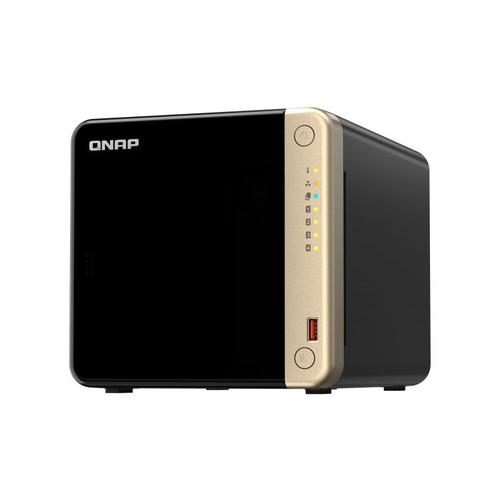 QNAP TS-464 - Serveur NAS - 4 Baies - SATA 6Gb/s - RAID RAID 0, 1, 5, 6, 10, JBOD - RAM 8 Go - 2.5 Gigabit Ethernet - iSCSI support