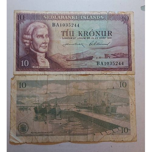Islande 10 Kronur 1961