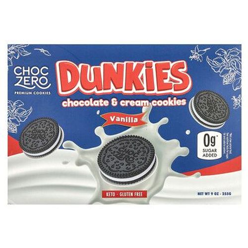 Choczero, Dunkies, Cookies Au Chocolat Et À La Crème, Vanille, 255 G