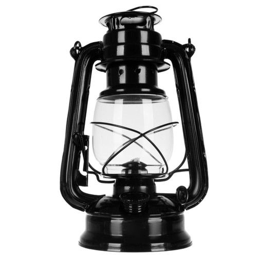 Lampe Tempête à Huile ou à Pétrole 24 cm Noire