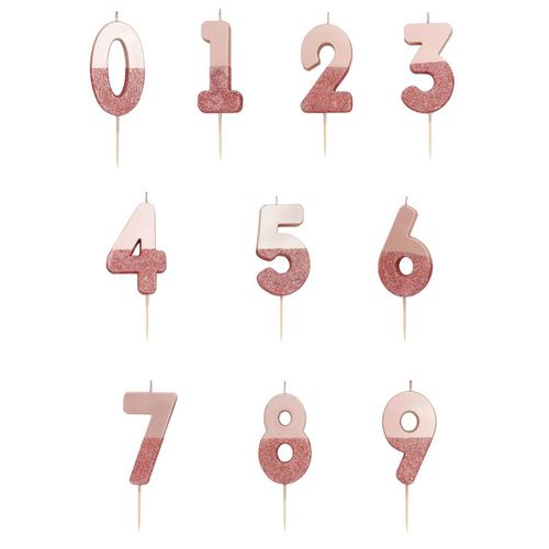 Bougie Sur Pique Chiffre 5 Rose Pailletes 13 8 Cm