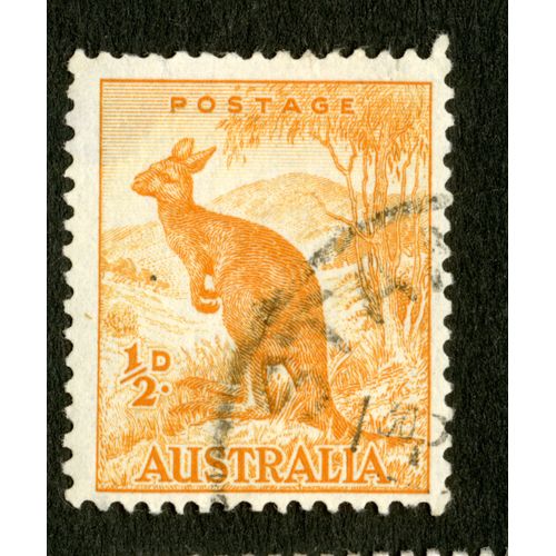 Timbre Oblitéré Australia , Postage, Un Demi D