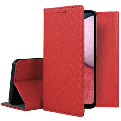 Housse Pour Samsung Galaxy A14 5g - Etui Coque Pochette Portefeuille + Verre Trempe - Rouge Magnet