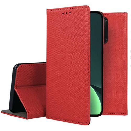 Housse Pour Xiaomi 13 Pro 5g - Etui Coque Pochette Portefeuille + Verre Trempe - Rouge Magnet