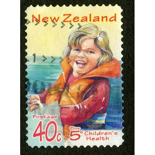 Timbre Oblitéré New Zealand , Children's Health, Postage 40c Plus 5c