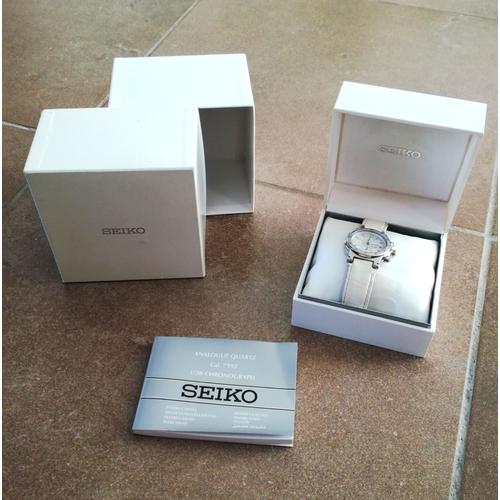 Montre Femme Ou Mixte Seiko Analogue Quartz Cal. 7t92 1/20 Chronograph