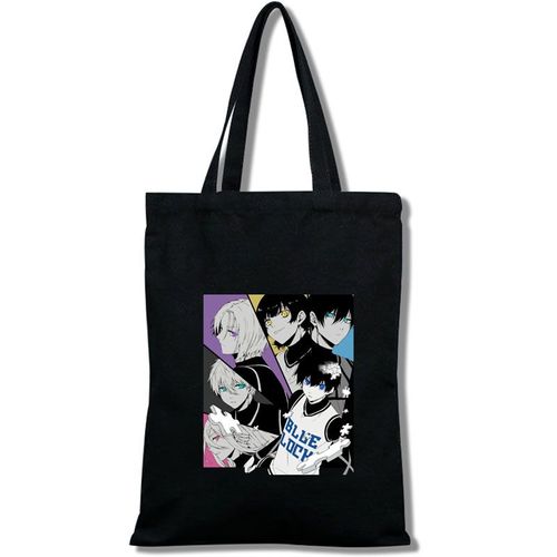 BLUE LOCK sac cabas toile prison bleu sac calicot cabas cabas, LVL487 Sacs de courses