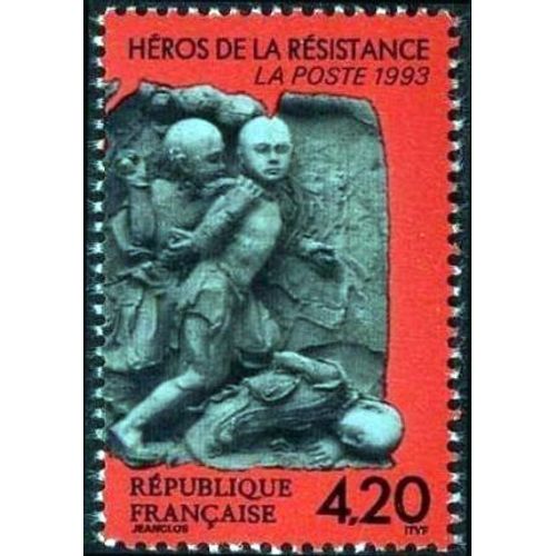 Timbre France 1993 Oblitéré Héros De La Résistance 4.20 Yt2814