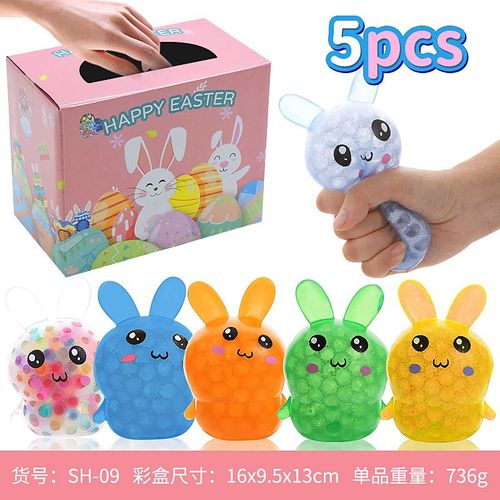 Oeuf De Paques Diy Lapin Rongeur Pioneer Decompression Bubble Le Rubik's Cube Decompression Toy Set, Squeeze Rabbit 5pcs