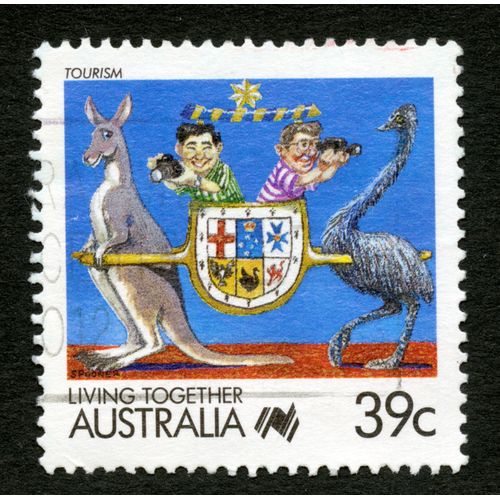 Timbre Oblitéré Australia, Living Together, Tourism, 39c