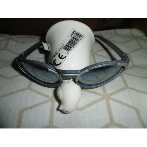 Lunette De Soleil Monture Grise Taille Unique Verres Ovales Protection Uv 400 Ce Farbel 1429