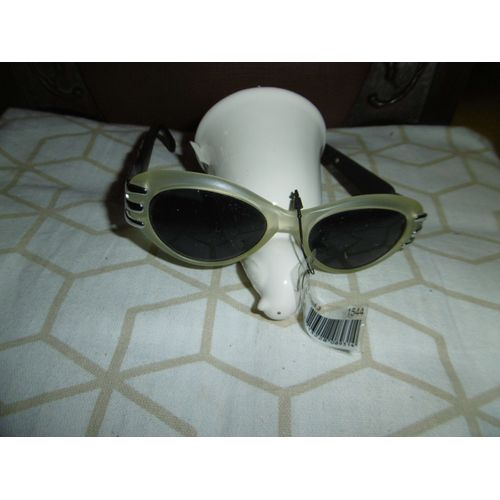 Lunette De Soleil Monture Blanche Taille Unique Verres Ovales Protection Uv 400 Ce Farbel 1544