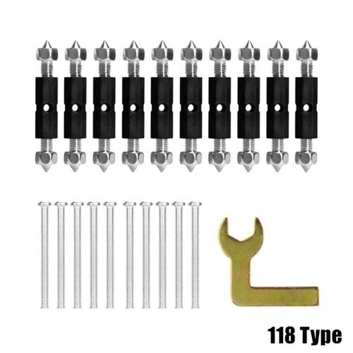 Boîte sombre de réparation de cassette,10 pièces,interrupteur à vis,ancienne prise,partenaires de remplacement,boîte de réparation murale,support le plus récent - Type Type 118