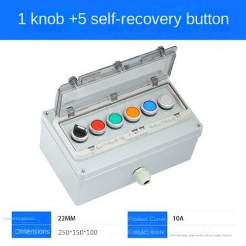 Boîtier de commande pour bouton d'arrêt d'urgence,4,5,6 trous,en plastique,haute qualité - Type 6 hole A