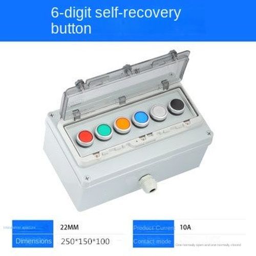Boîtier de commande pour bouton d'arrêt d'urgence,4,5,6 trous,en plastique,haute qualité - Type 6 hole B