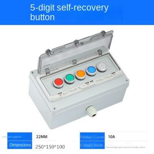Boîtier de commande pour bouton d'arrêt d'urgence,4,5,6 trous,en plastique,haute qualité - Type 5 hole B
