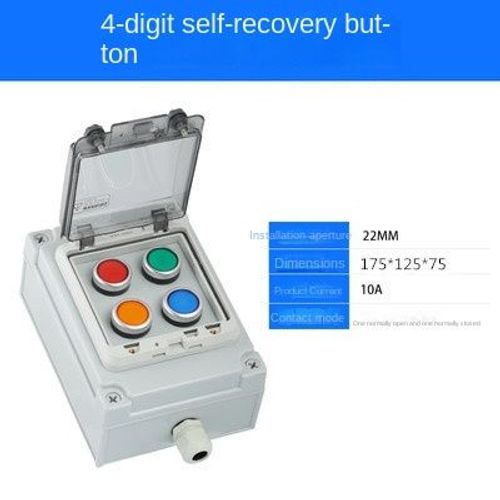Boîtier de commande pour bouton d'arrêt d'urgence,4,5,6 trous,en plastique,haute qualité - Type 4 hole A