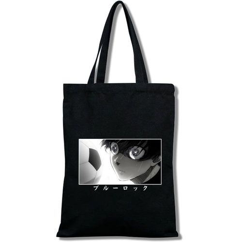 Cotton Tote Bag,BLUE LOCK sac cabas toile prison bleu sac calicot cabas cabas, LVL10315 Sacs de courses