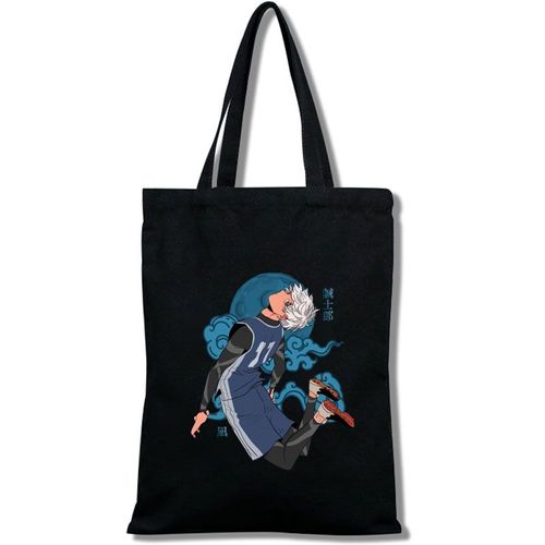 Cotton Tote Bag,BLUE LOCK sac cabas toile prison bleu sac calicot cabas cabas, LVL10597 Sacs de courses