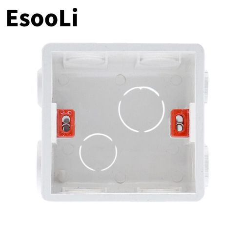 boîte de montage murale pour Cassette 86mm x 86mm,boîtier arrière blanc pour interrupteur tactile mural Standard et prise USB - Type White