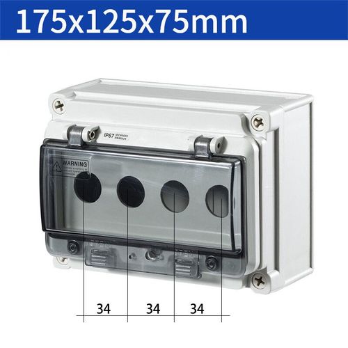 Boîtier de commande d'interrupteur à bouton étanche intérieur et extérieur,couvercle de protection électrique,plastique,étanche à la pluie #D