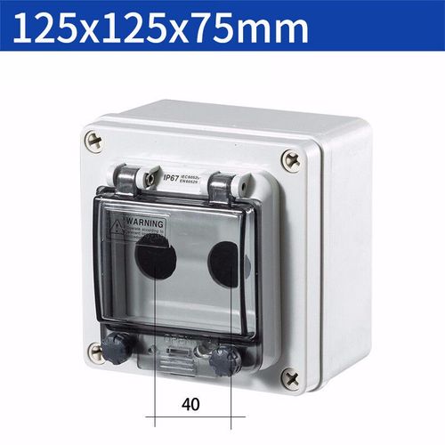 Boîtier de commande d'interrupteur à bouton étanche intérieur et extérieur,couvercle de protection électrique,plastique,étanche à la pluie #B