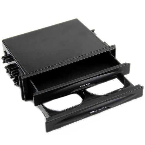 Double Din Radio Pocket Drink-Cup Holder + Boîte De Rangement Pour Camion De Voiture Universel