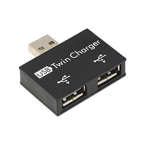 Mode Mini Usb Hub 2 Ports Usb 2.0 Splitter Chargeur Adaptateur Pour Téléphone Mobile Pc Ordinateur Tablette Accessoires