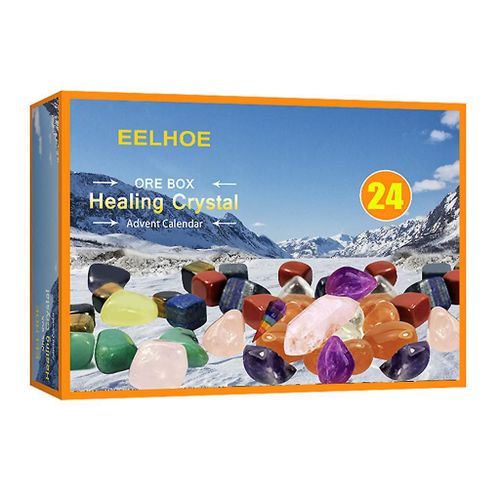 Boîte Cadeau Pierres Précieuses Décoration Minerai Quartz Cristal Pierre Polie