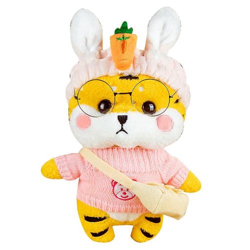 12 Décorative Diy Stuffed Animal Mini Tiger Toy Figure Avec Robe Détachable