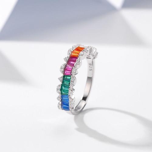 Graines D'argent Coudre Une Bague À Casse Diamant Personnalité Féminine Européenne Et Américaine Fashion Ins Style 925 Sterling