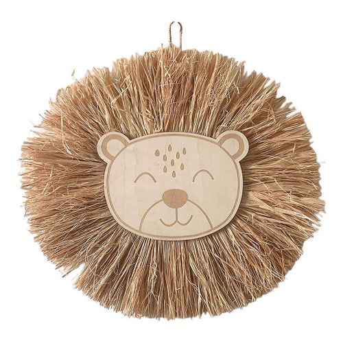 Cute Animal For Head Hanging Decor Nordic Hand Woven Wall-mounted For Children R