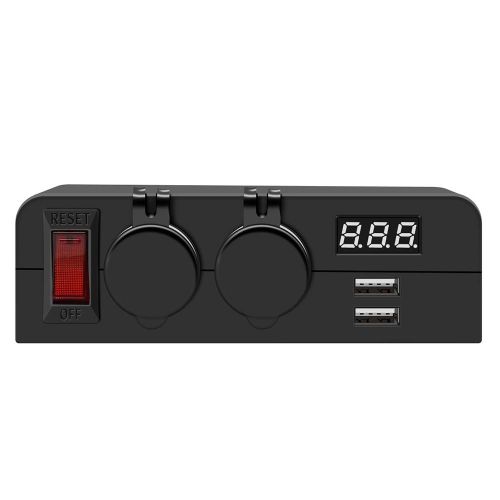 Chargeur De Voiture 3-En-1 12/24v, Chargeur Usb, Voltmètre, Allume-Cigare, Prise Femelle Avec Voyant Lumineux, Pièces Modifiées, Offre Spéciale