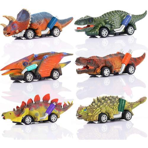 6 Pack Voitures Jouet Dinosaure - Cadeau Aux Enfants