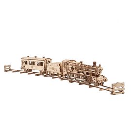 Ugears Harry Potter Hogwarts Express Train En Bois Construire - 3d Puzzle Maquette En Bois Construire - Maquette Mécanique Pour Adulte - Puzzle 3d Incluant Un Train Des Rails Un Tender