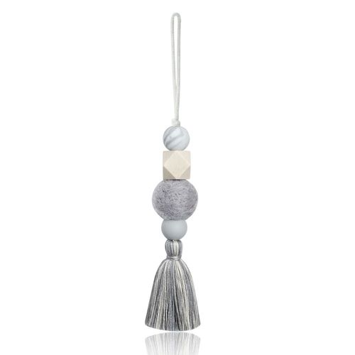 Pompon En Bois Naturel Silicone, Perles En Feutre, Ornements Suspendus Pour Voiture, Diffuseur De Parfum, Aromathérapie, Décoration De Rétroviseur