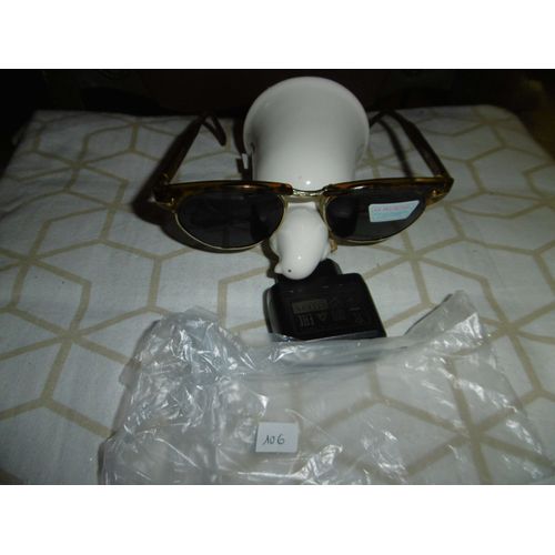 Lunette De Soleil Monture Doré Et Marron Taille Unique Verres Ronds Fumés Protection Uv 400 Farbel 106