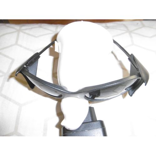 Lunette De Soleil Monture Noire Taille Unique Verres Ovales Protection Uv 400 Farbel 105